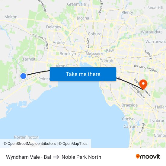 Wyndham Vale - Bal to Noble Park North map