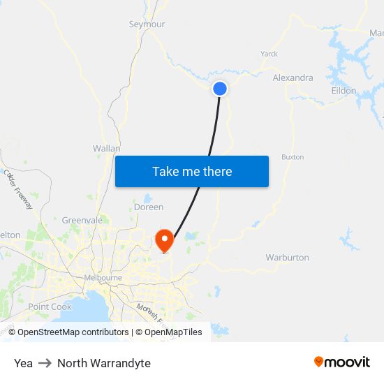 Yea to North Warrandyte map