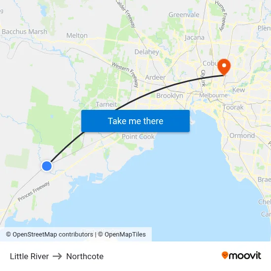 Little River to Northcote map