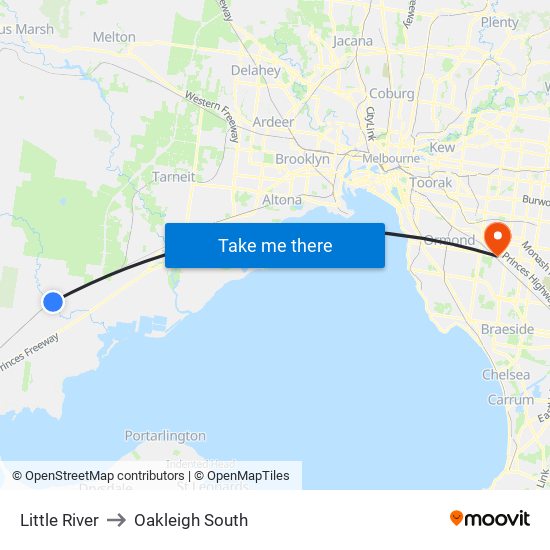 Little River to Oakleigh South map