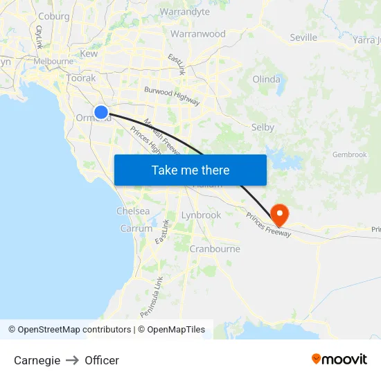 Carnegie to Officer map