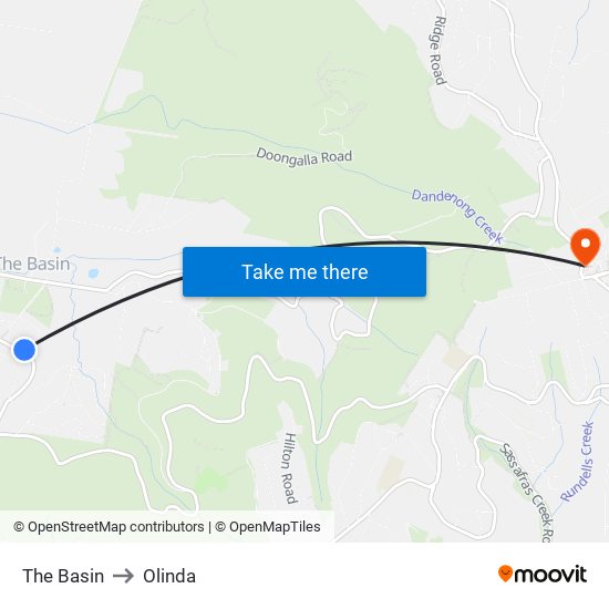 The Basin to Olinda map