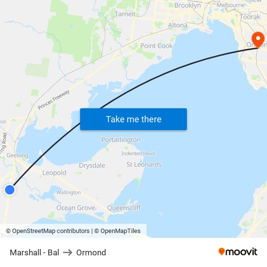 Marshall - Bal to Ormond map