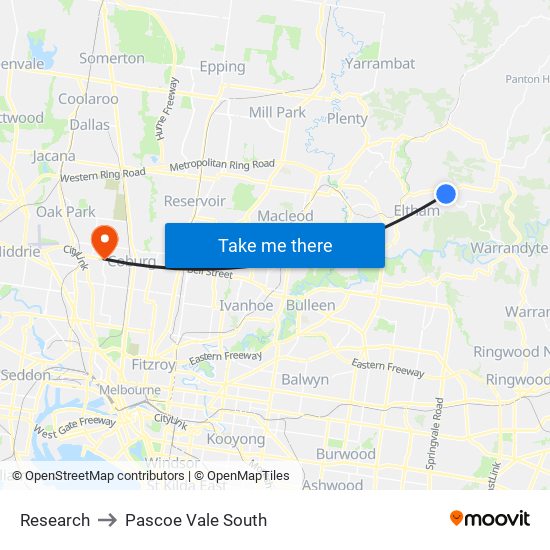 Research to Pascoe Vale South map