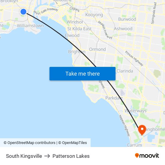 South Kingsville to Patterson Lakes map