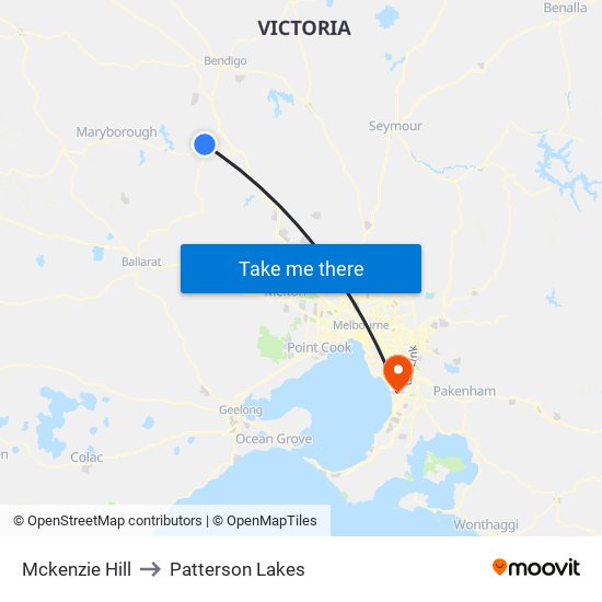 Mckenzie Hill to Patterson Lakes map