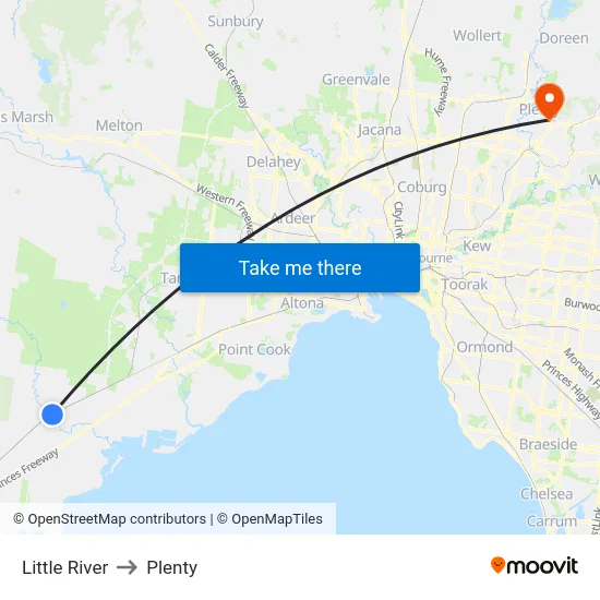 Little River to Plenty map