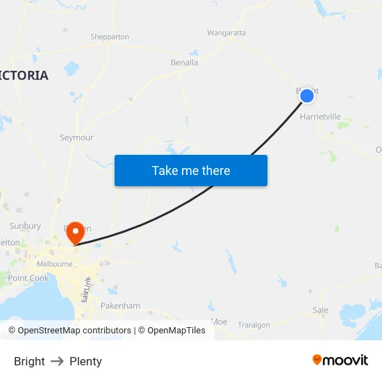 Bright to Plenty map