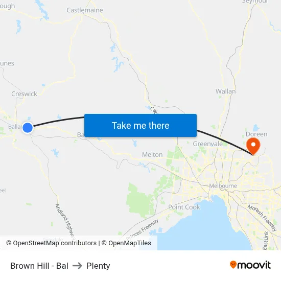 Brown Hill - Bal to Plenty map