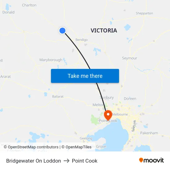 Bridgewater On Loddon to Point Cook map