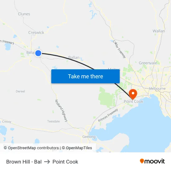 Brown Hill - Bal to Point Cook map