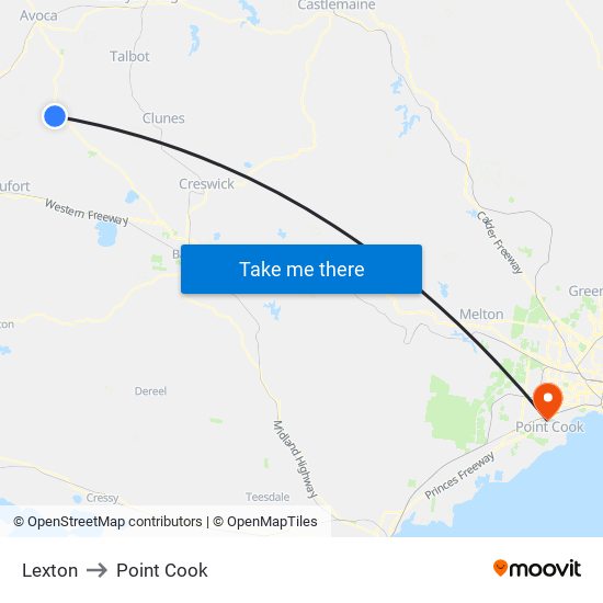 Lexton to Point Cook map