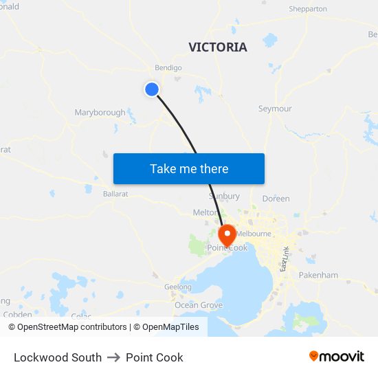 Lockwood South to Point Cook map