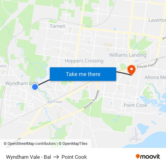 Wyndham Vale - Bal to Point Cook map