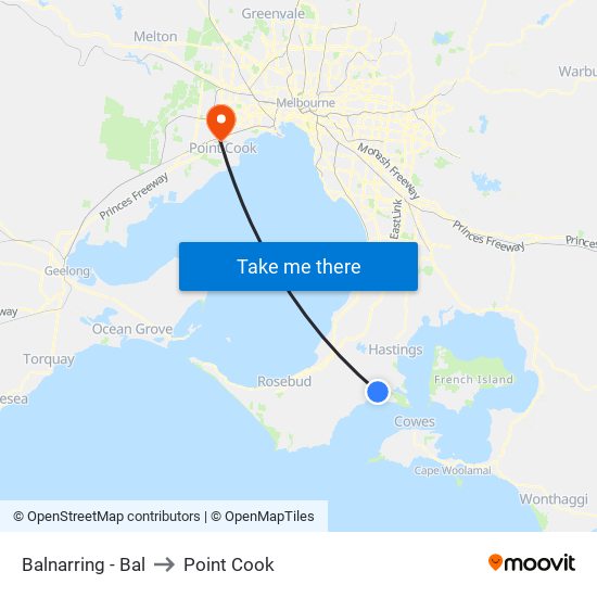 Balnarring - Bal to Point Cook map