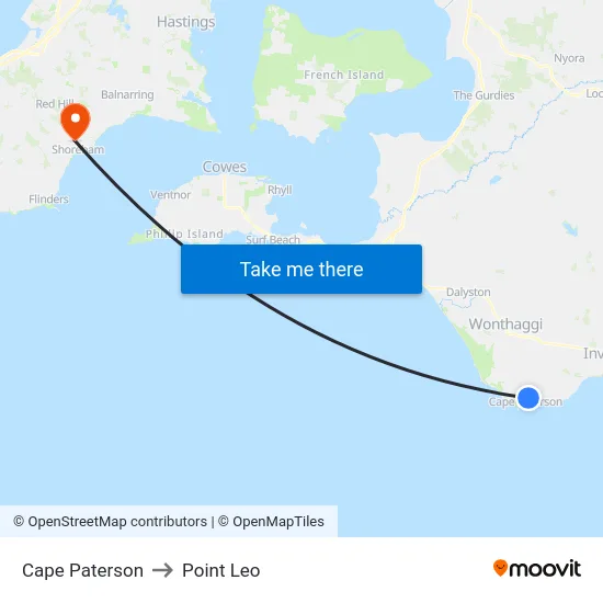 Cape Paterson to Point Leo map