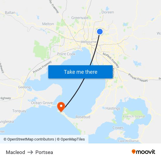 Macleod to Portsea map