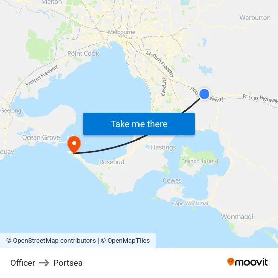 Officer to Portsea map