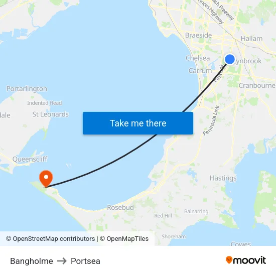 Bangholme to Portsea map