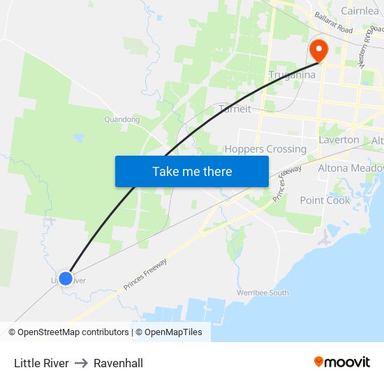 Little River to Ravenhall map