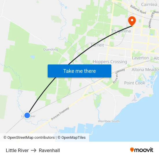 Little River to Ravenhall map