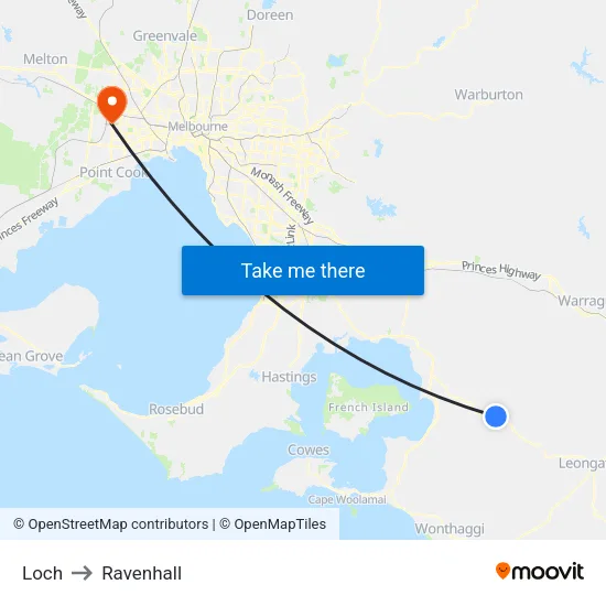 Loch to Ravenhall map