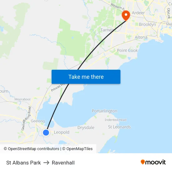 St Albans Park to Ravenhall map