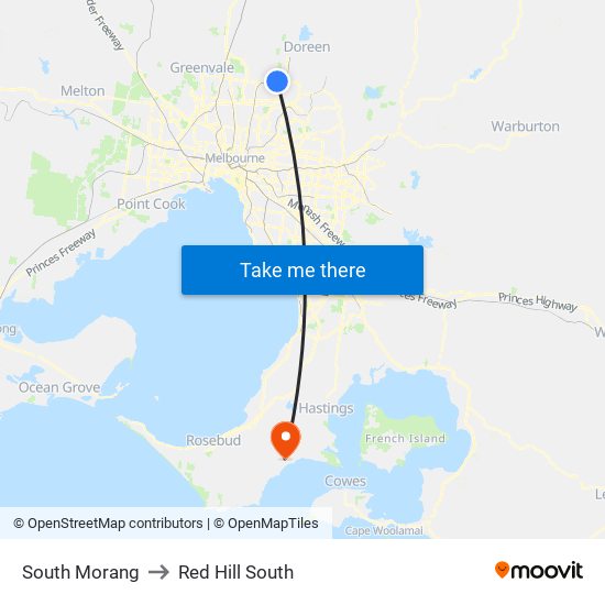 South Morang to Red Hill South map