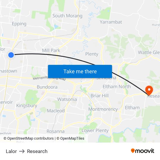 Lalor to Research map