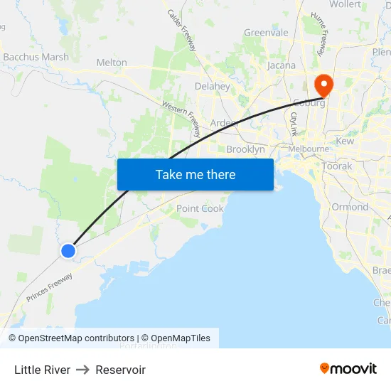 Little River to Reservoir map