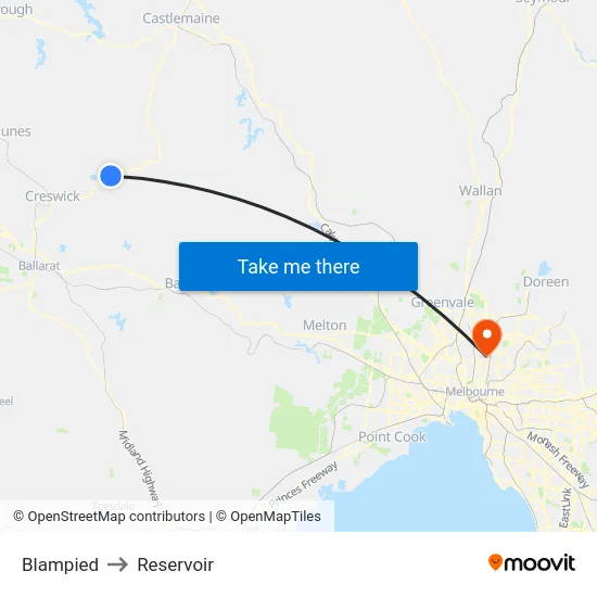 Blampied to Reservoir map