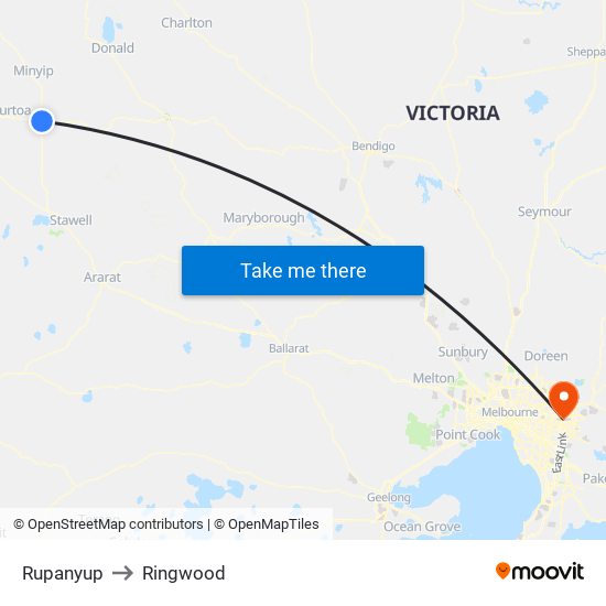 Rupanyup to Ringwood map