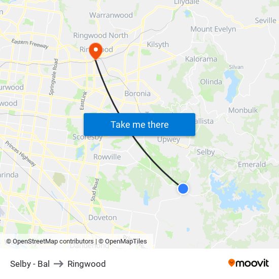 Selby - Bal to Ringwood map