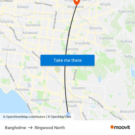 Bangholme to Ringwood North map