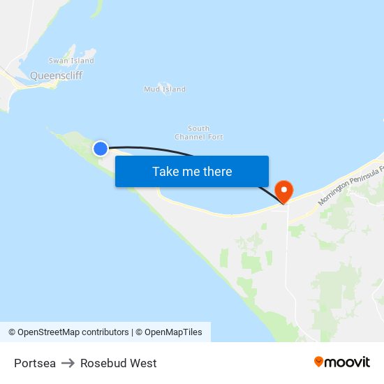 Portsea to Rosebud West map