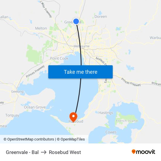 Greenvale - Bal to Rosebud West map