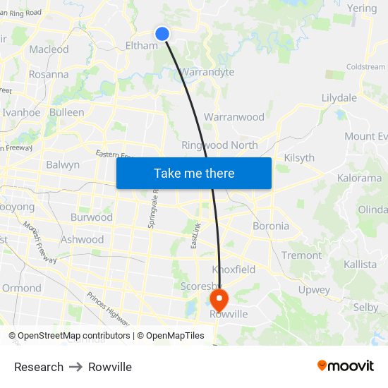 Research to Rowville map