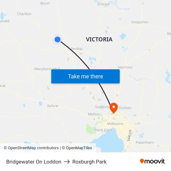 Bridgewater On Loddon to Roxburgh Park map