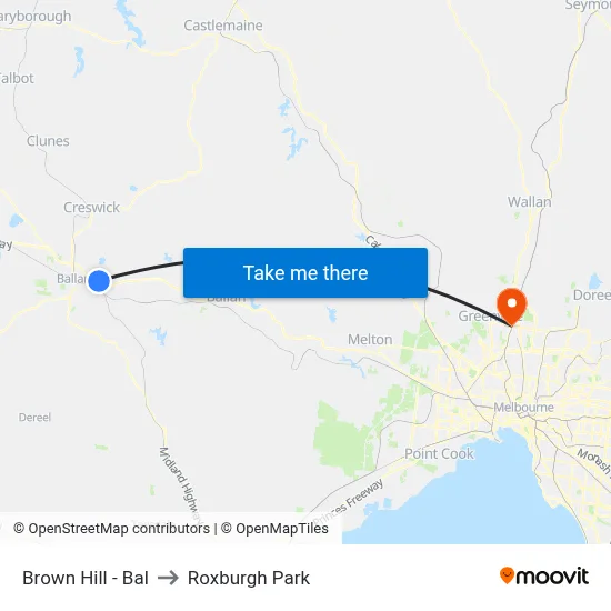 Brown Hill - Bal to Roxburgh Park map