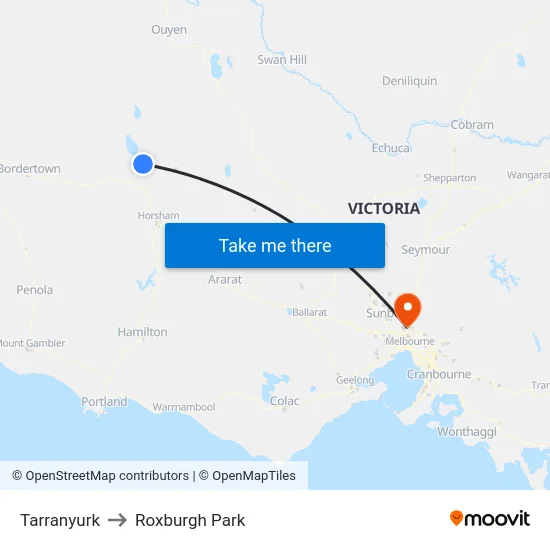 Tarranyurk to Roxburgh Park map