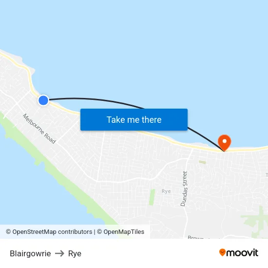 Blairgowrie to Rye map