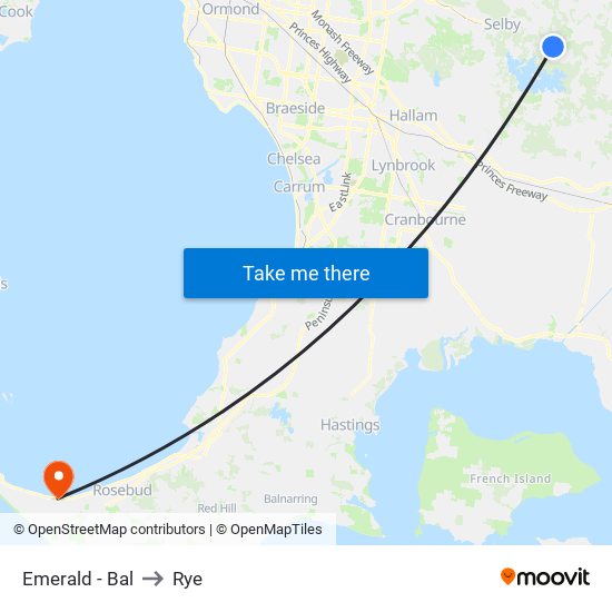 Emerald - Bal to Rye map