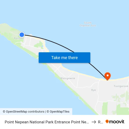 Point Nepean National Park Entrance Point Nepean Rd to Rye map