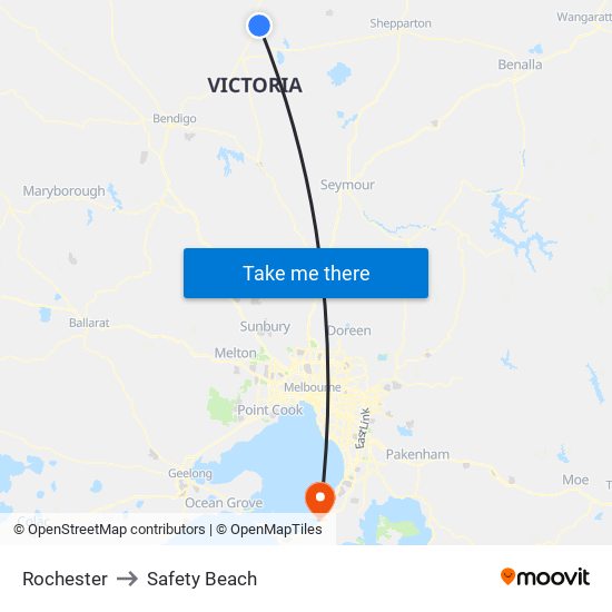 Rochester to Safety Beach map