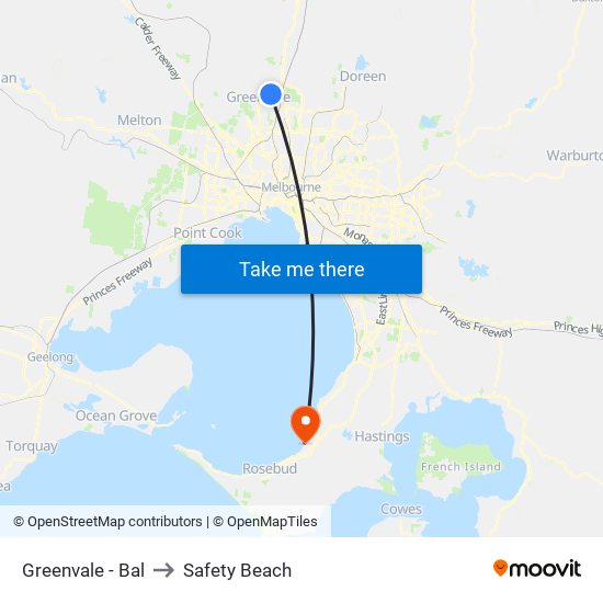 Greenvale - Bal to Safety Beach map