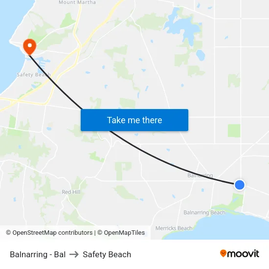 Balnarring - Bal to Safety Beach map