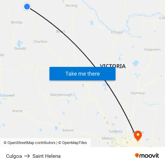 Culgoa to Saint Helena map
