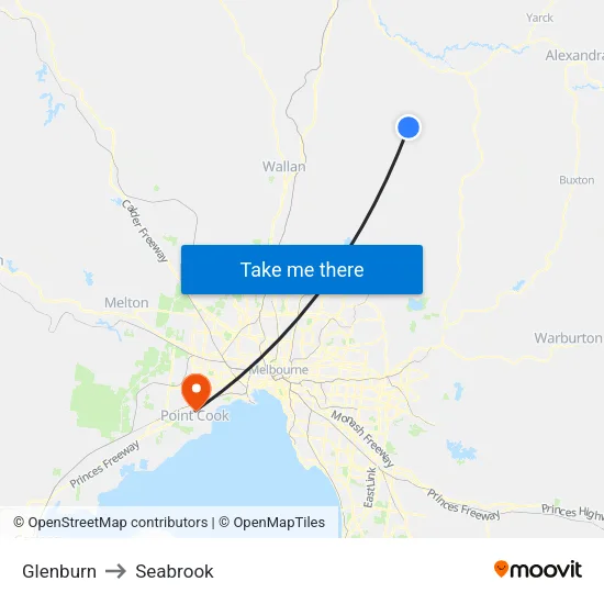 Glenburn to Seabrook map