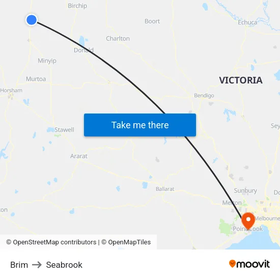 Brim to Seabrook map