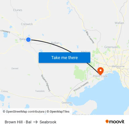 Brown Hill - Bal to Seabrook map